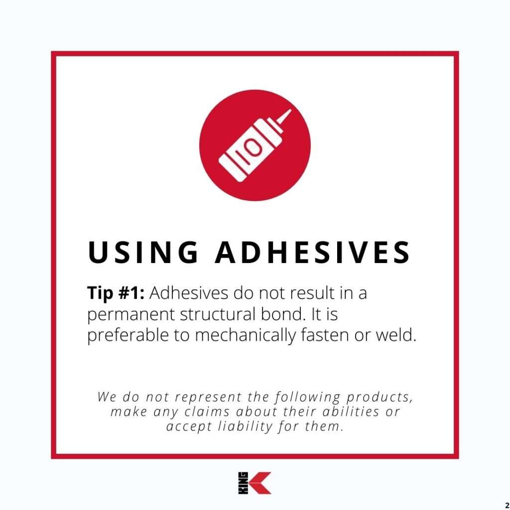 Using Adhesives