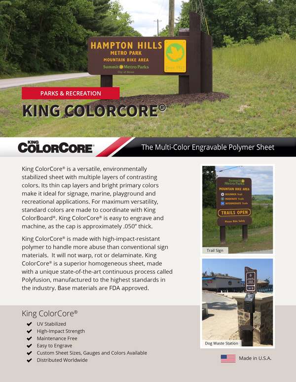 King ColorCore® Parks and Recreation Flyer